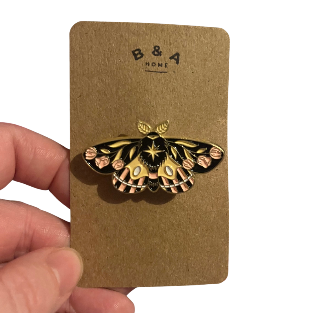 Butterfly Rose Pin Badge