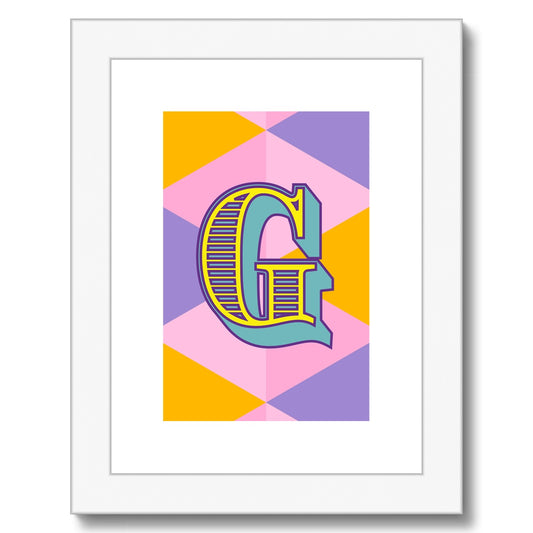 G - Carnival Alphabet Framed & Mounted Print