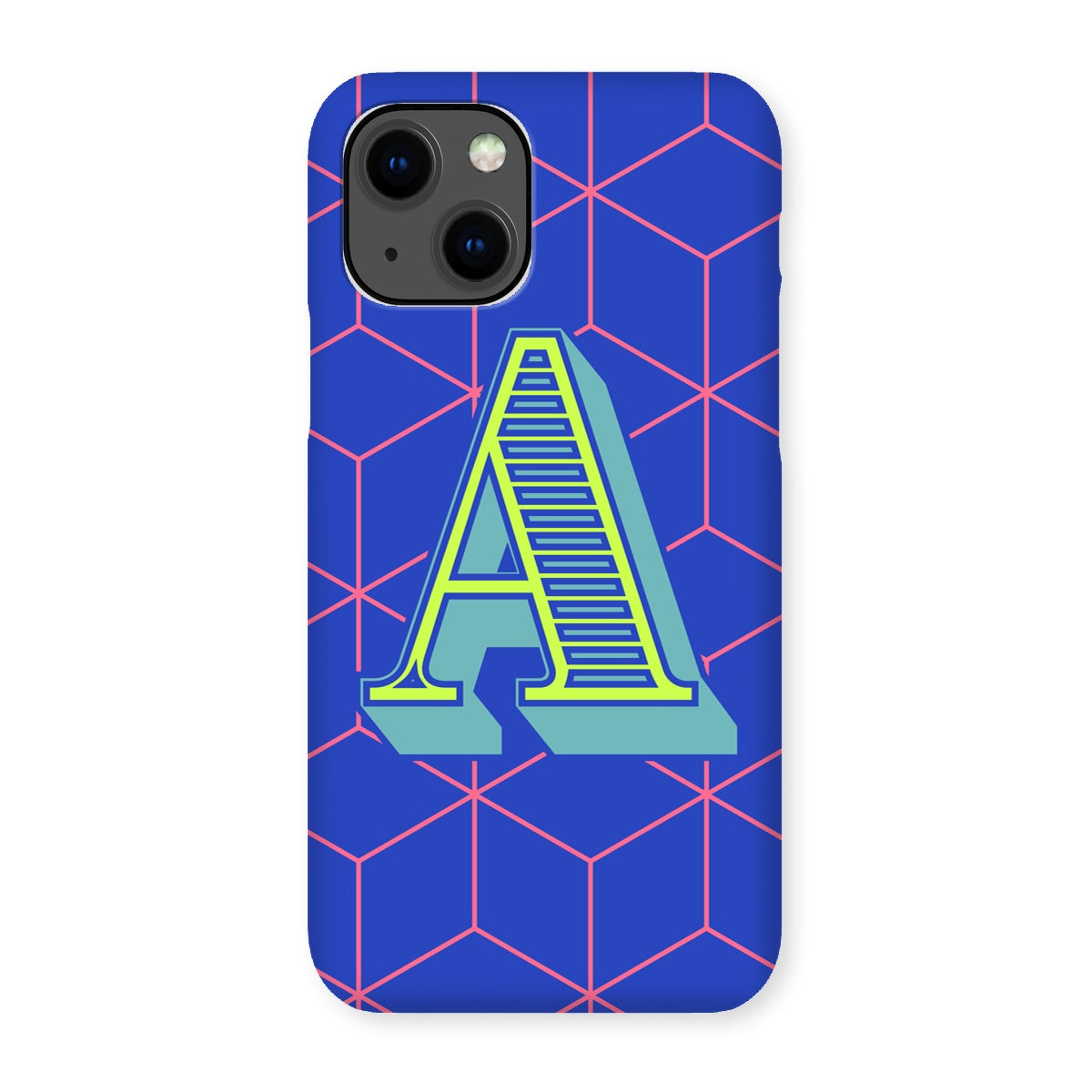 Blue Geo Alphabet Snap Phone Case