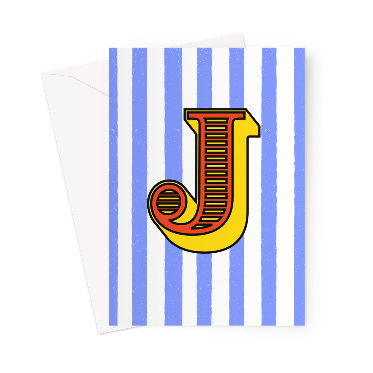 J Carnival Alphabet Greeting Card