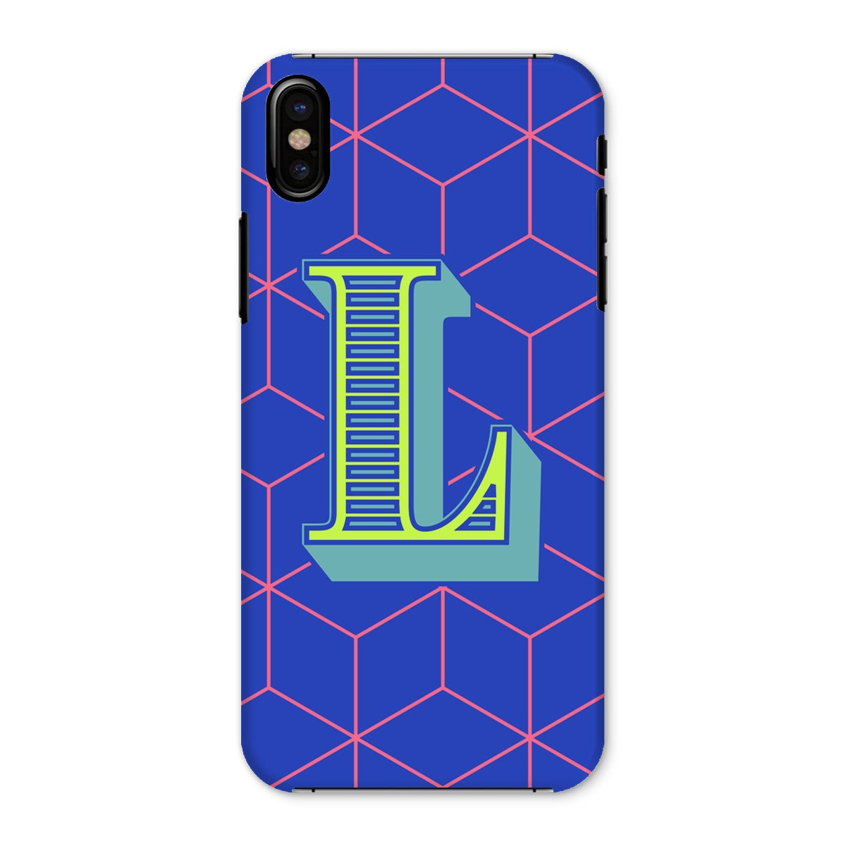 Blue Geo Alphabet Snap Phone Case