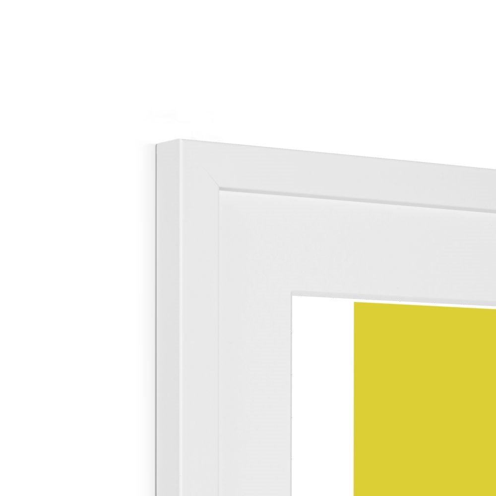 Yellow Modern Snake Framed & Mounted Print