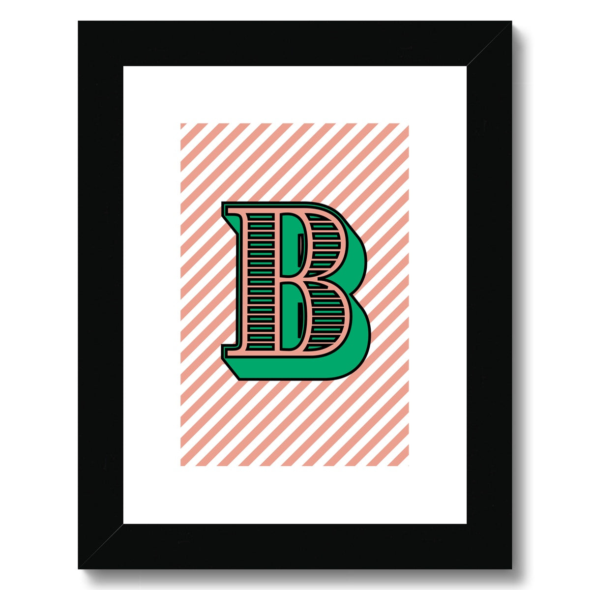 B - Carnival Alphabet Framed & Mounted Print