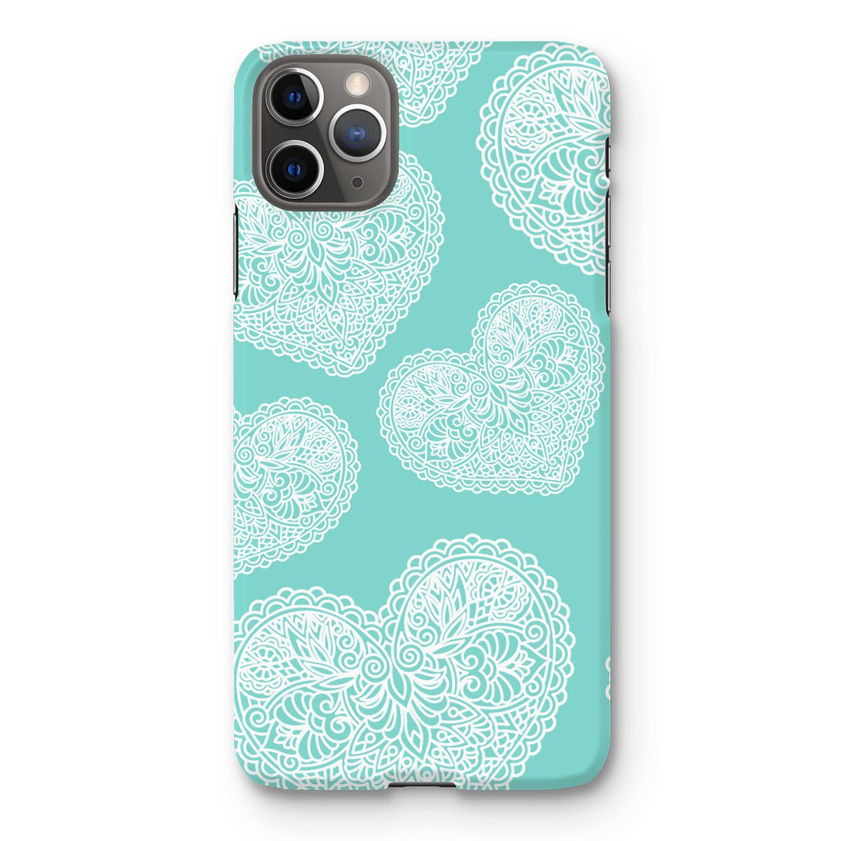 Lace Heart Snap Phone Case