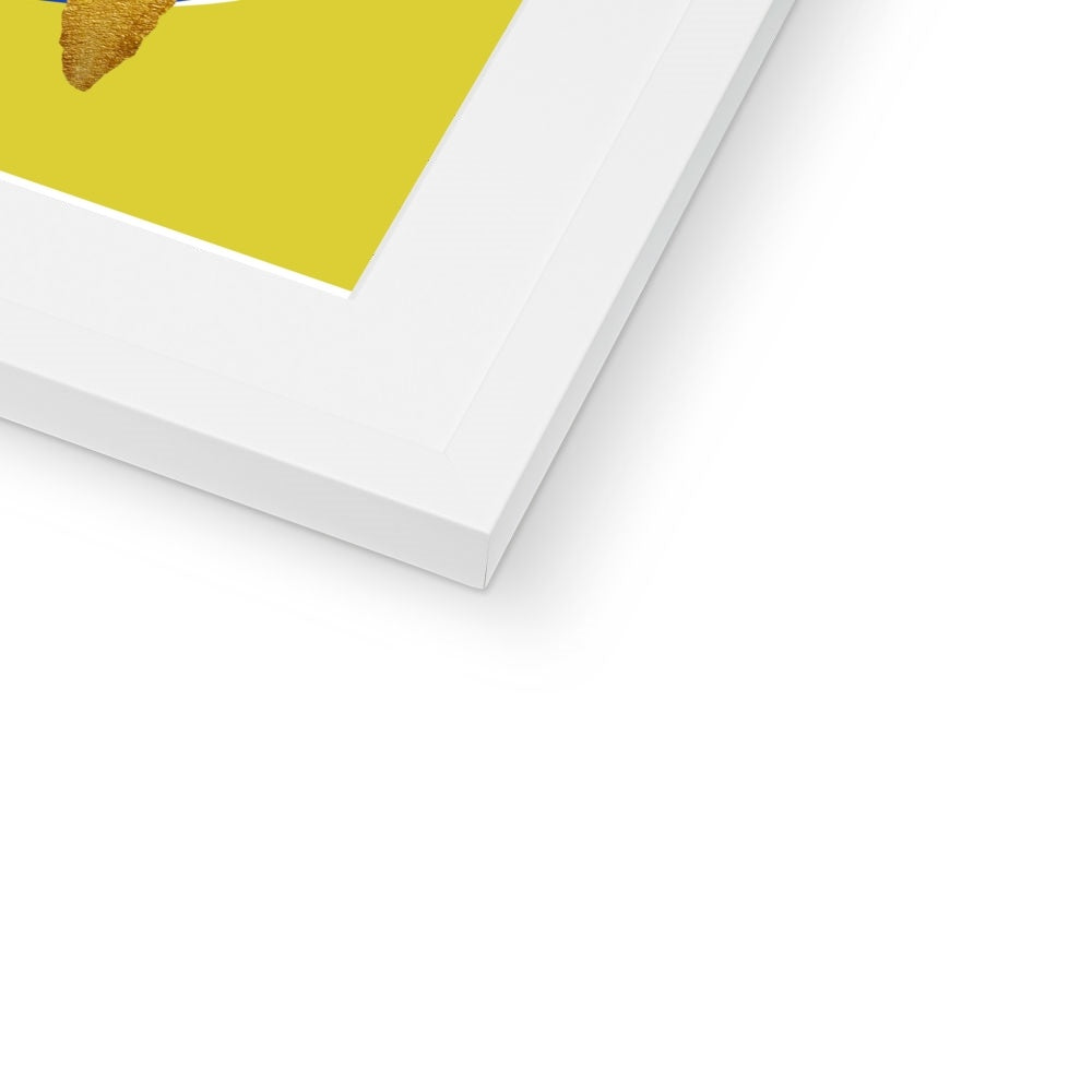 Yellow Modern Snake Framed & Mounted Print