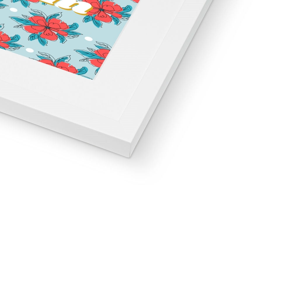 Mum Floral Framed & Mounted Print