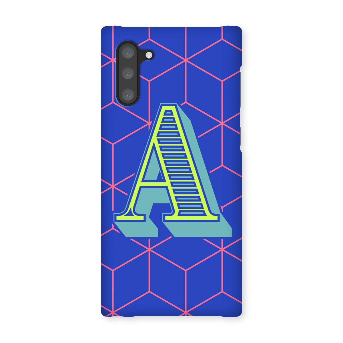 Blue Geo Alphabet Snap Phone Case