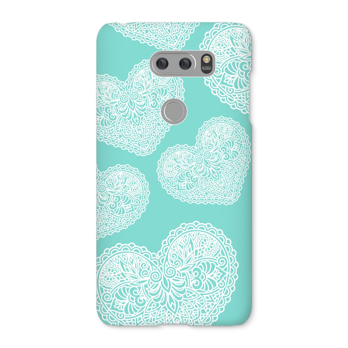 Lace Heart Snap Phone Case
