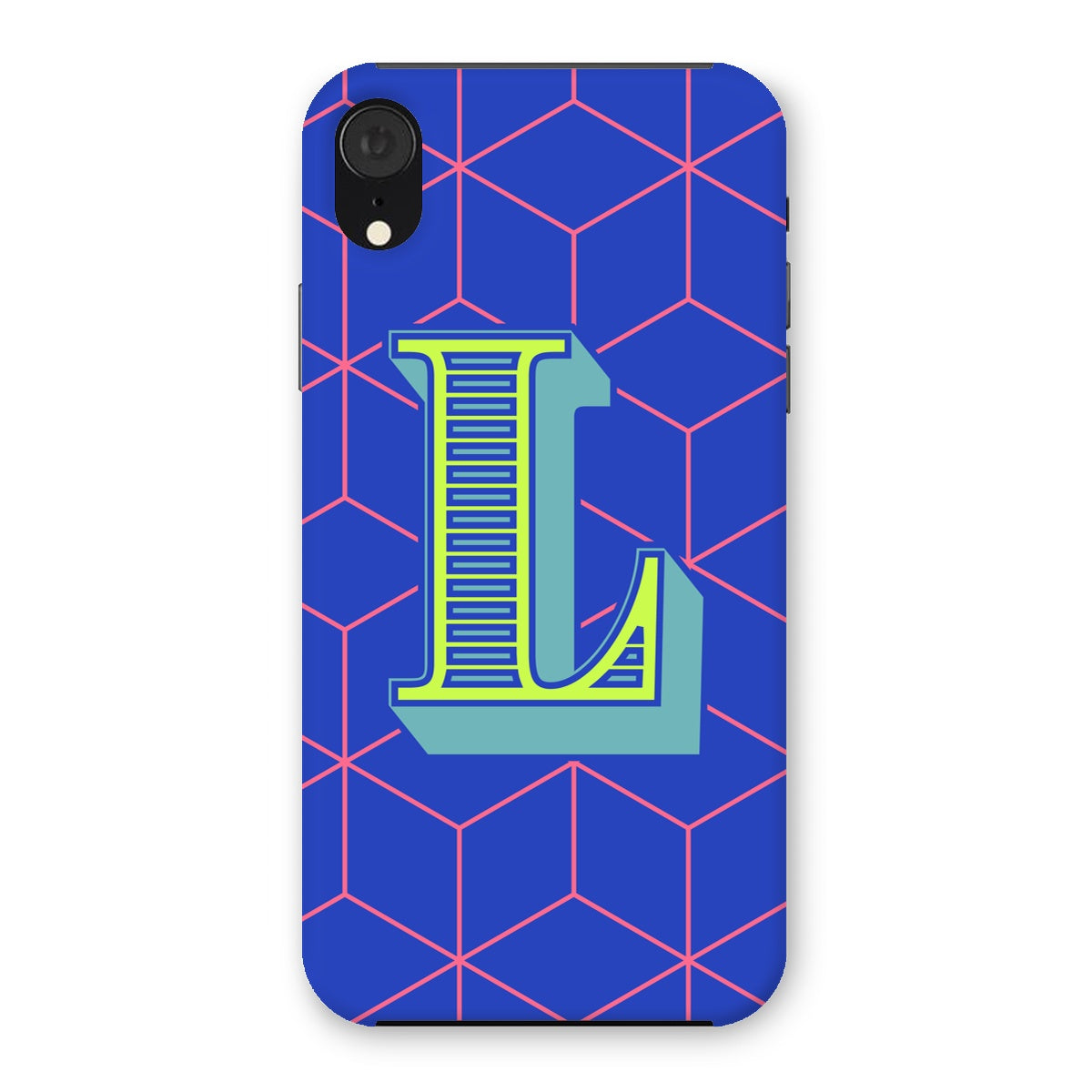 Blue Geo Alphabet Snap Phone Case