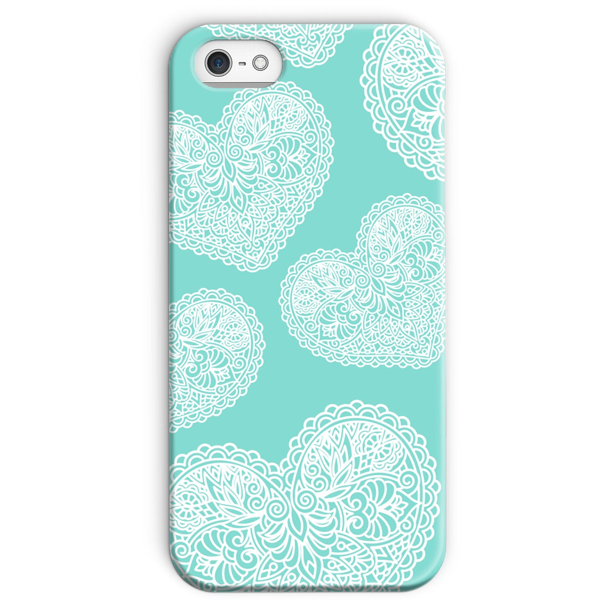 Lace Heart Snap Phone Case