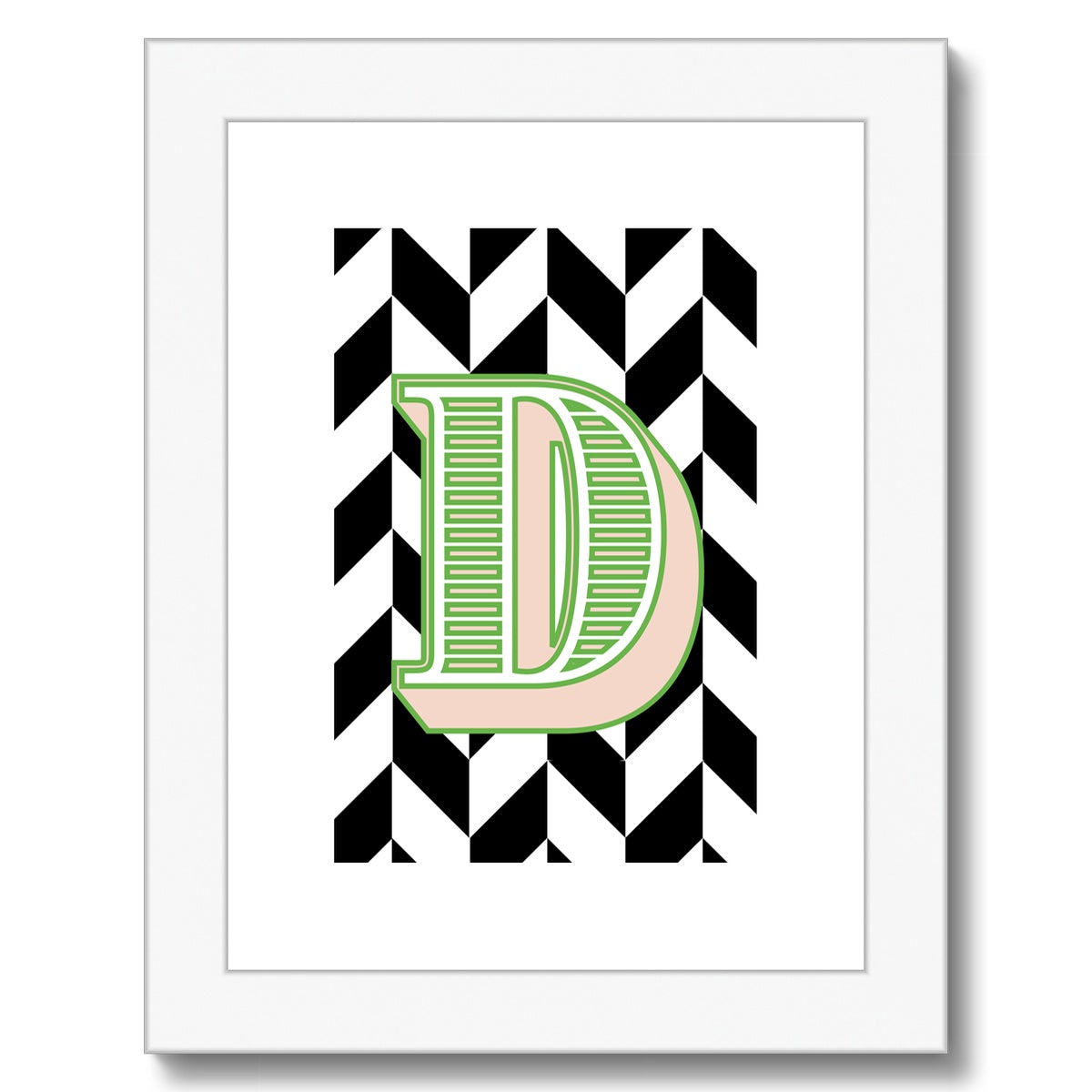 D - Carnival Alphabet Framed & Mounted Print