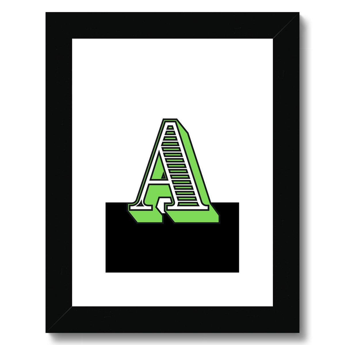 A - Carnival Alphabet Framed & Mounted Print