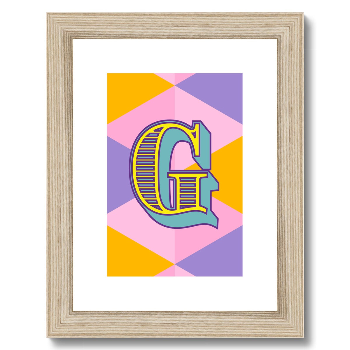 G - Carnival Alphabet Framed & Mounted Print