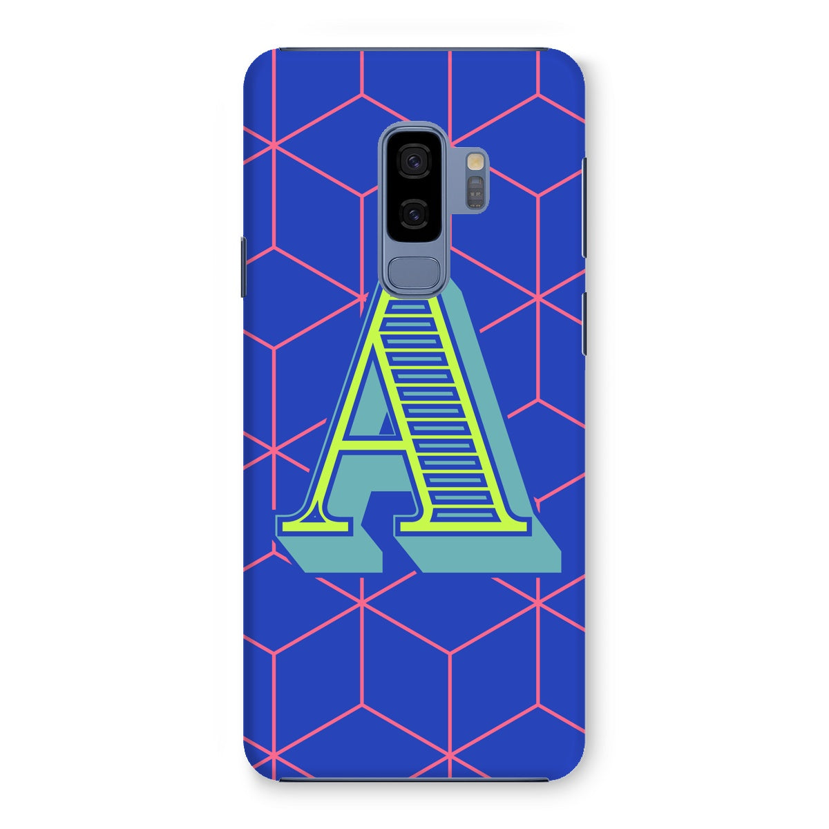 Blue Geo Alphabet Snap Phone Case