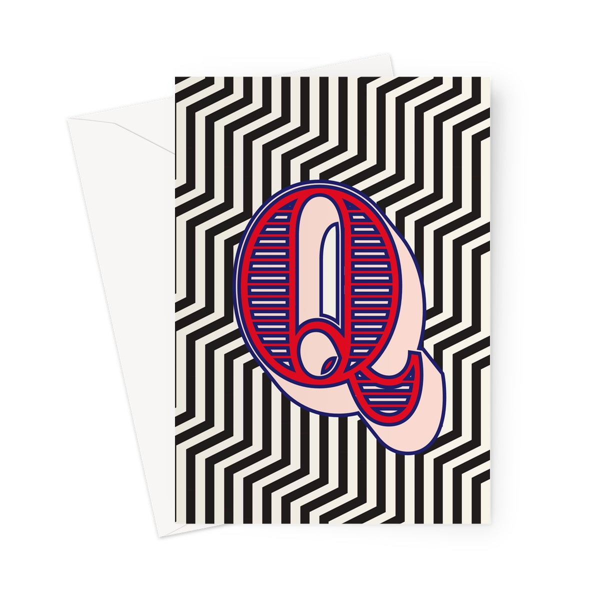 Q - Carnival Alphabet Greeting Card
