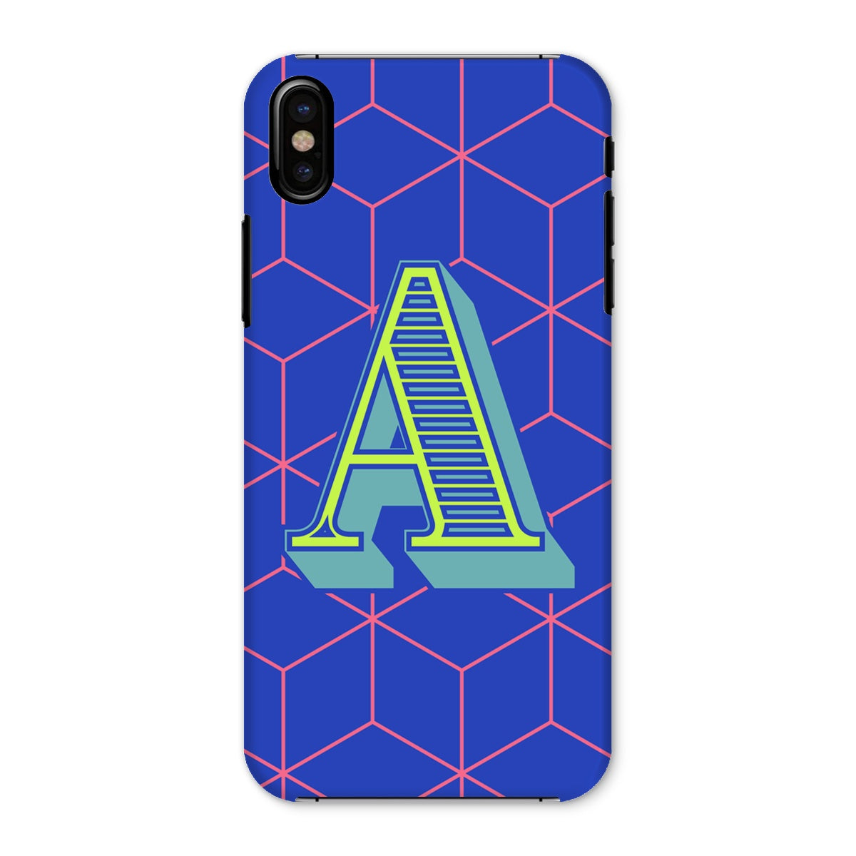 Blue Geo Alphabet Snap Phone Case