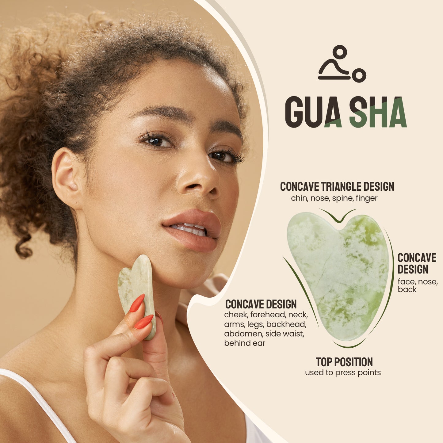 Jade Facial Roller Massage & Gua Sha