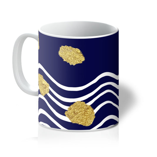 Gold & Navy Modern Mug