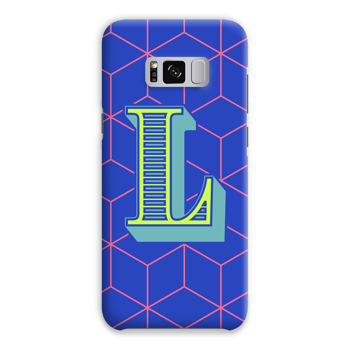 Blue Geo Alphabet Snap Phone Case