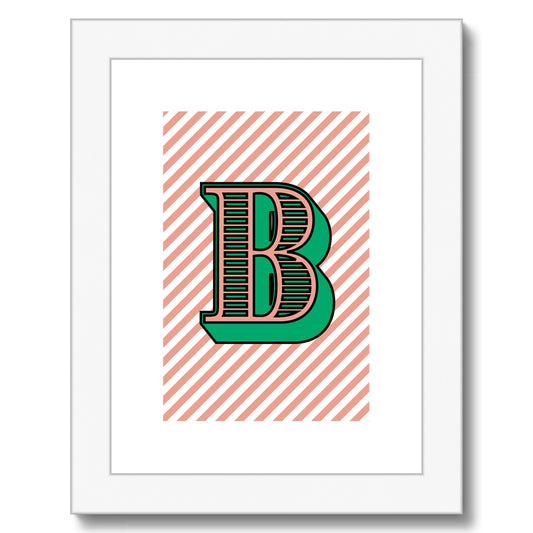 B - Carnival Alphabet Framed & Mounted Print