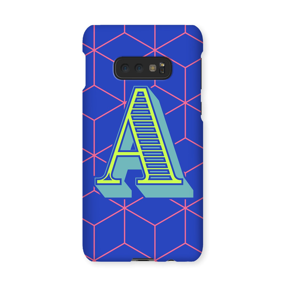 Blue Geo Alphabet Snap Phone Case