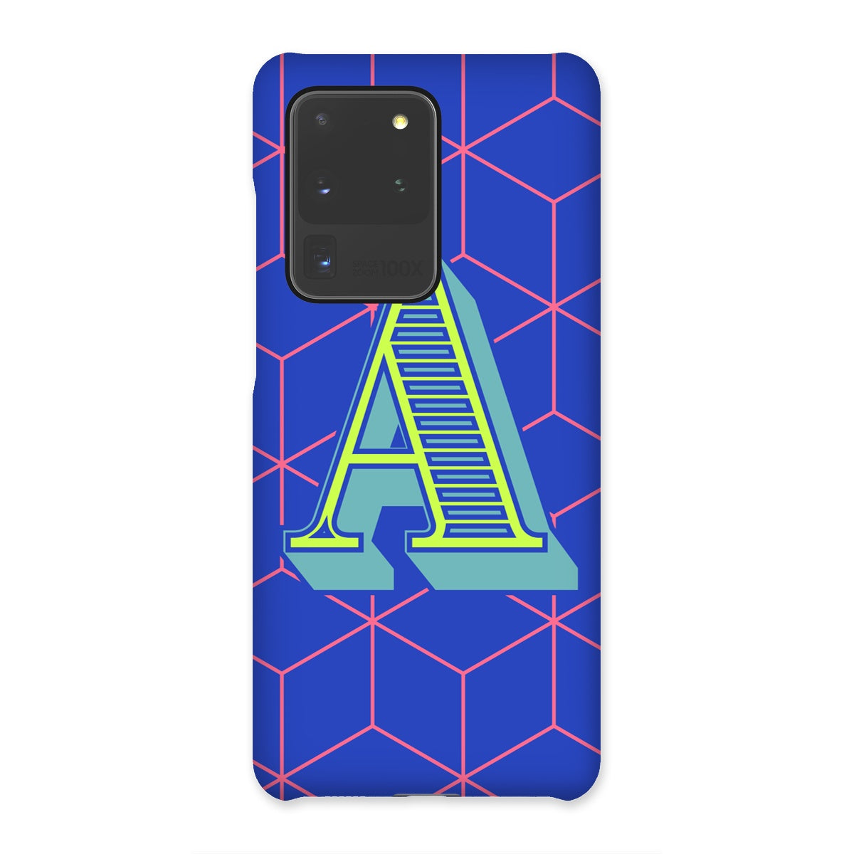 Blue Geo Alphabet Snap Phone Case