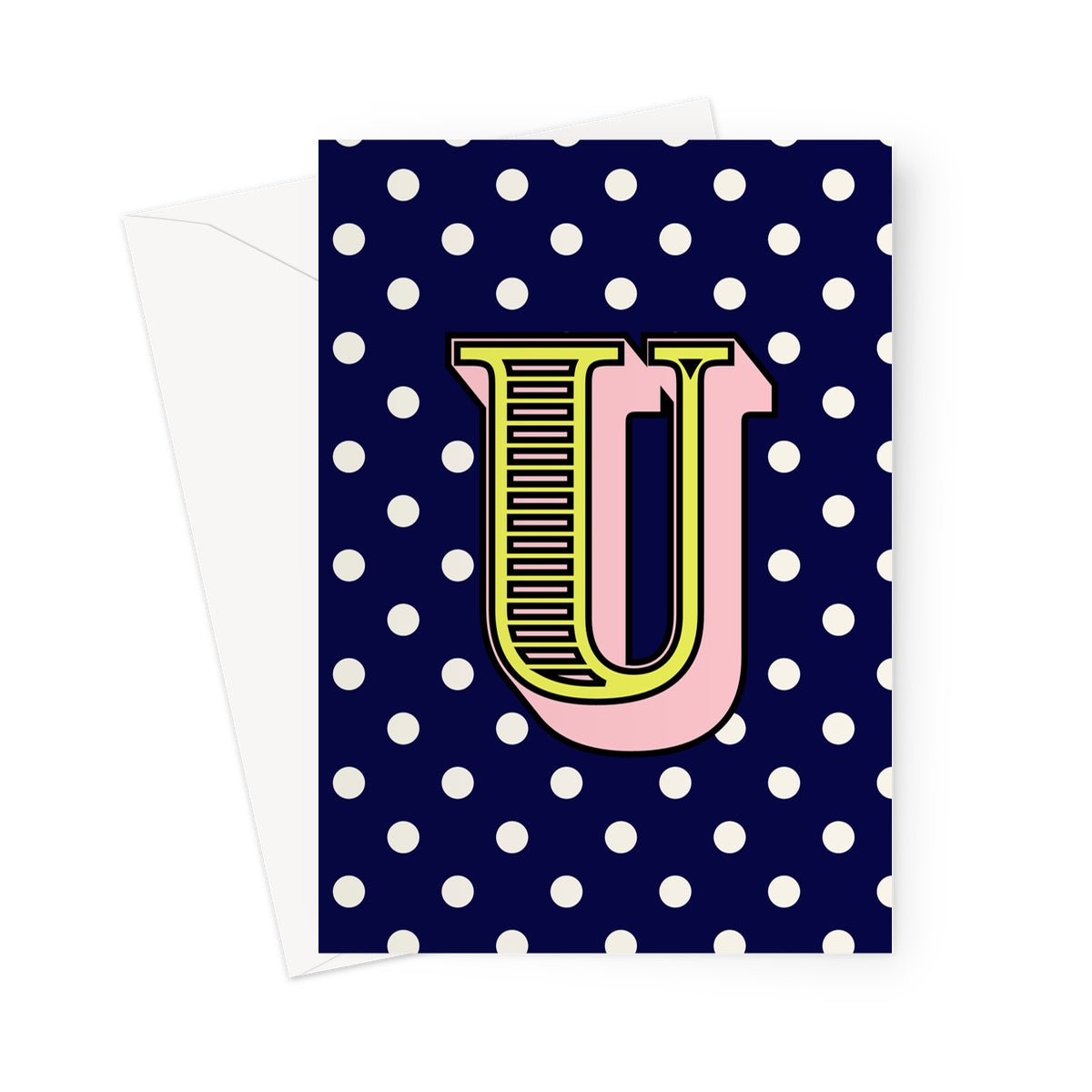 U - Carnival Alphabet Greeting Card