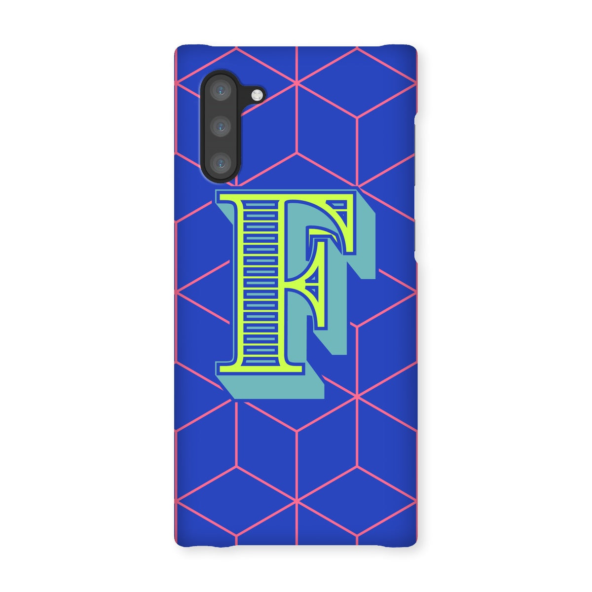 Blue Geo Alphabet Snap Phone Case