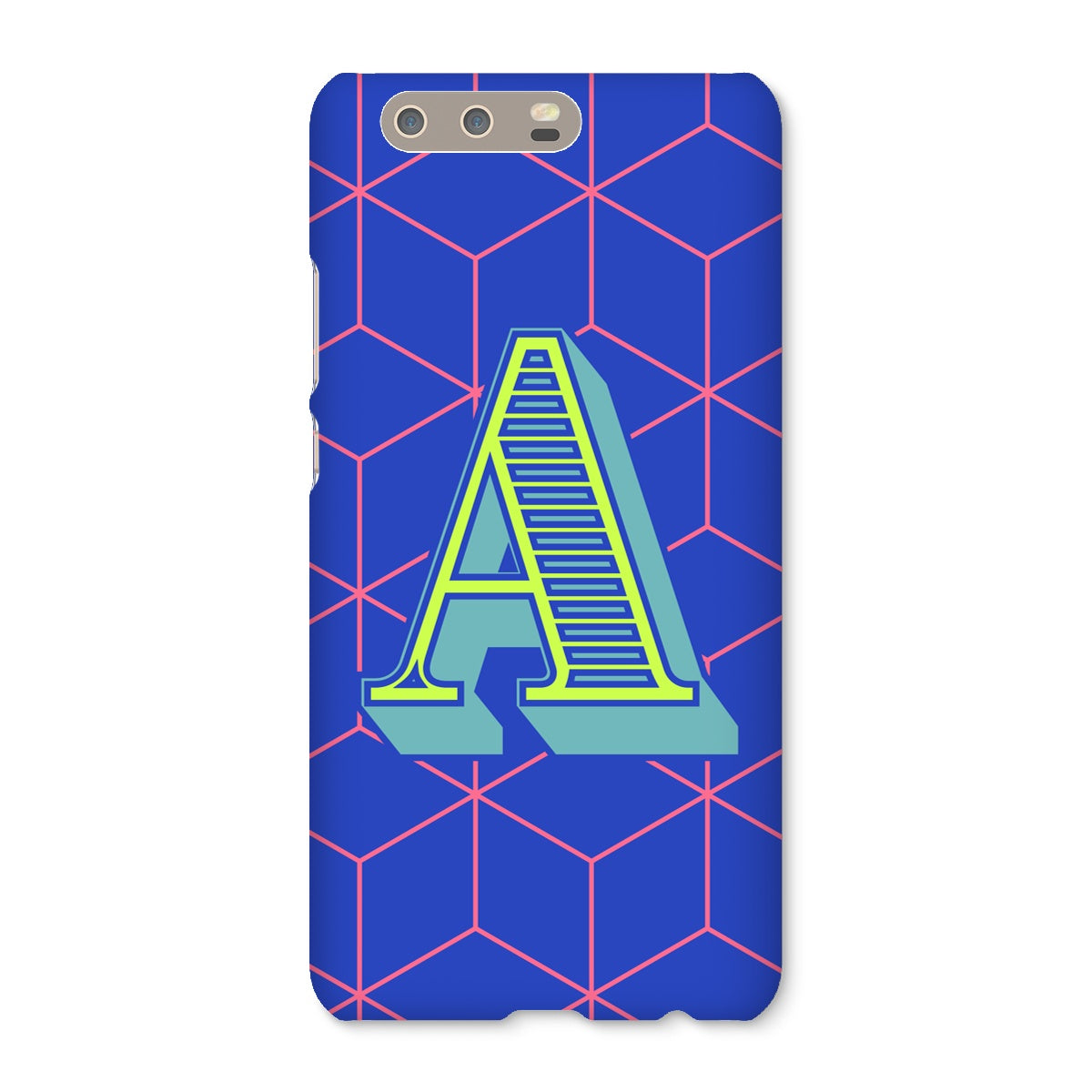 Blue Geo Alphabet Snap Phone Case