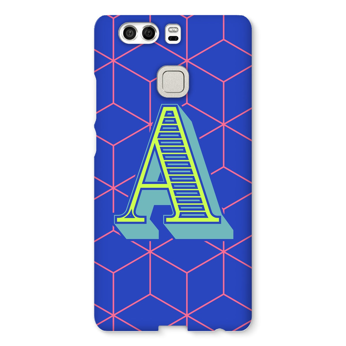 Blue Geo Alphabet Snap Phone Case