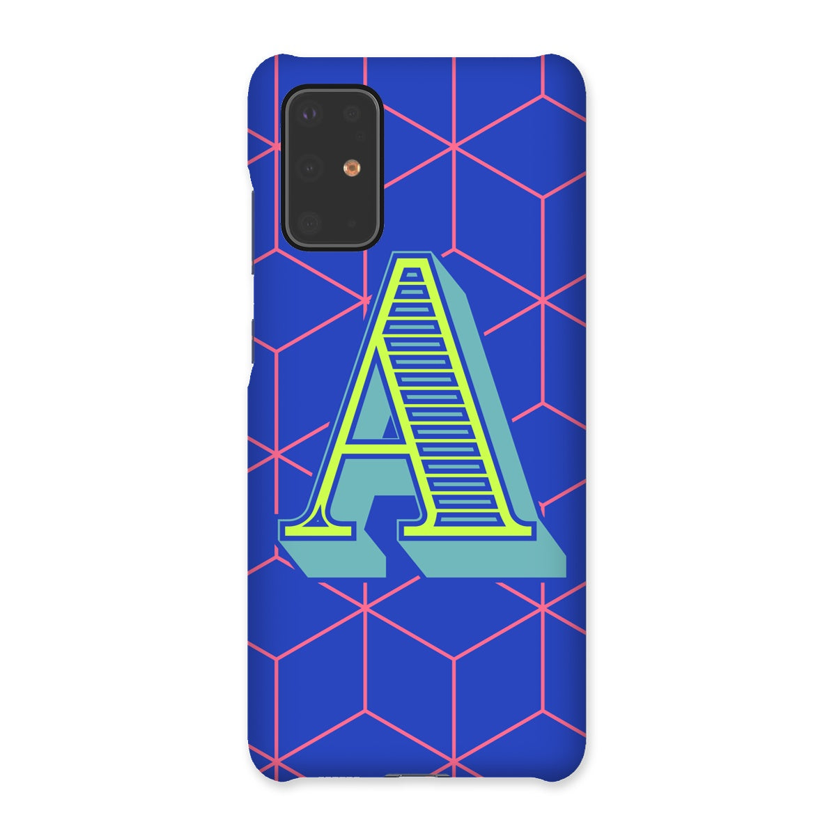 Blue Geo Alphabet Snap Phone Case