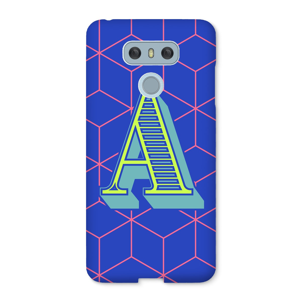 Blue Geo Alphabet Snap Phone Case