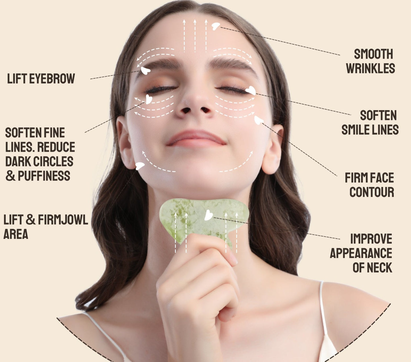 Jade Facial Roller Massage & Gua Sha