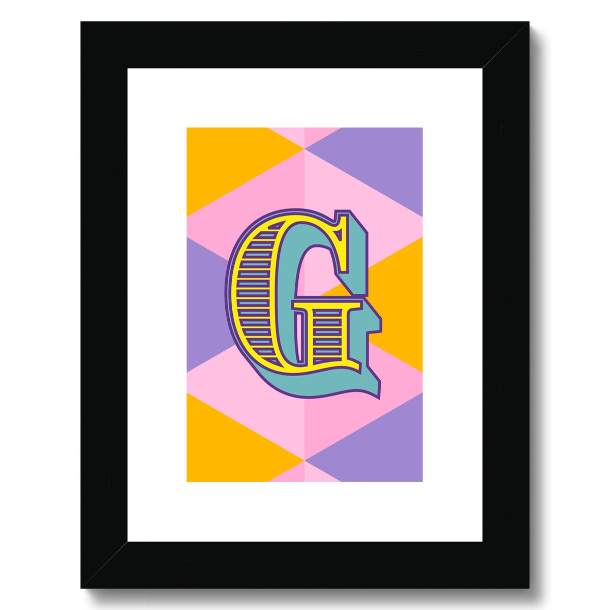G - Carnival Alphabet Framed & Mounted Print