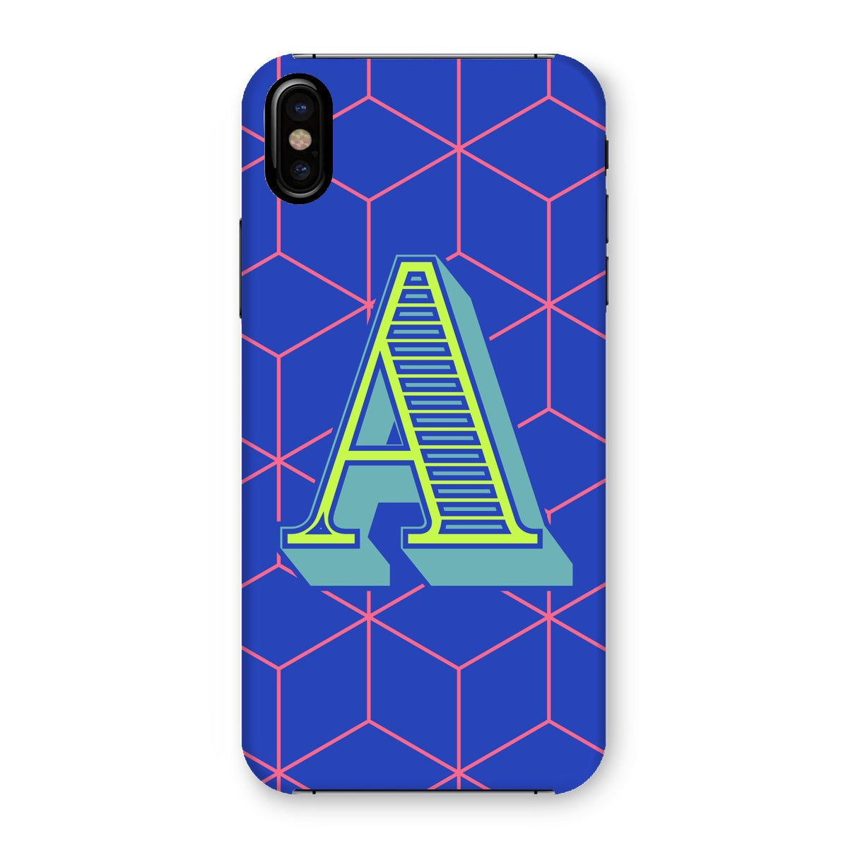 Blue Geo Alphabet Snap Phone Case