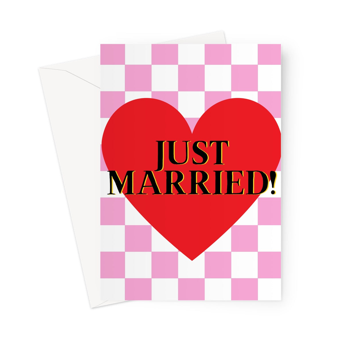 Just Married Heart Greeting Card