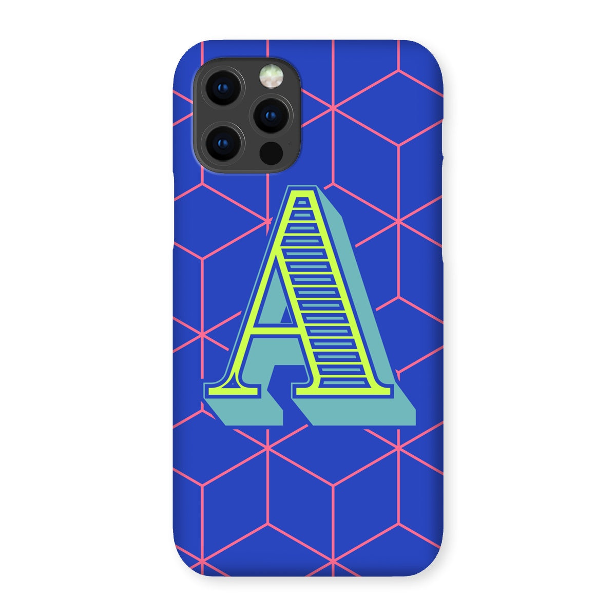 Blue Geo Alphabet Snap Phone Case