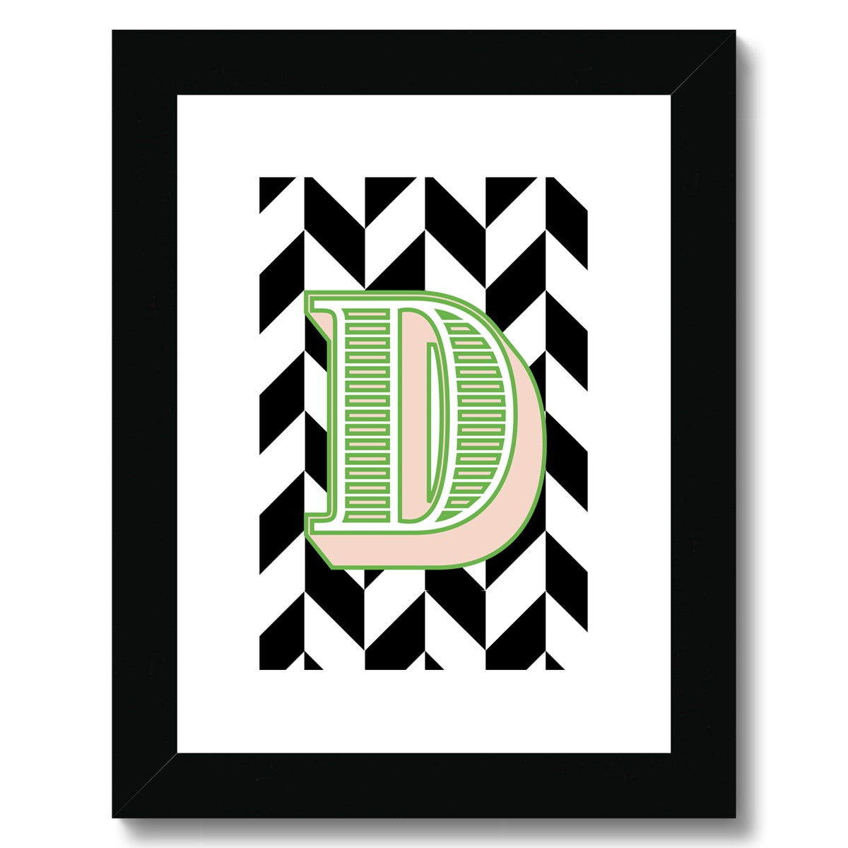 D - Carnival Alphabet Framed & Mounted Print