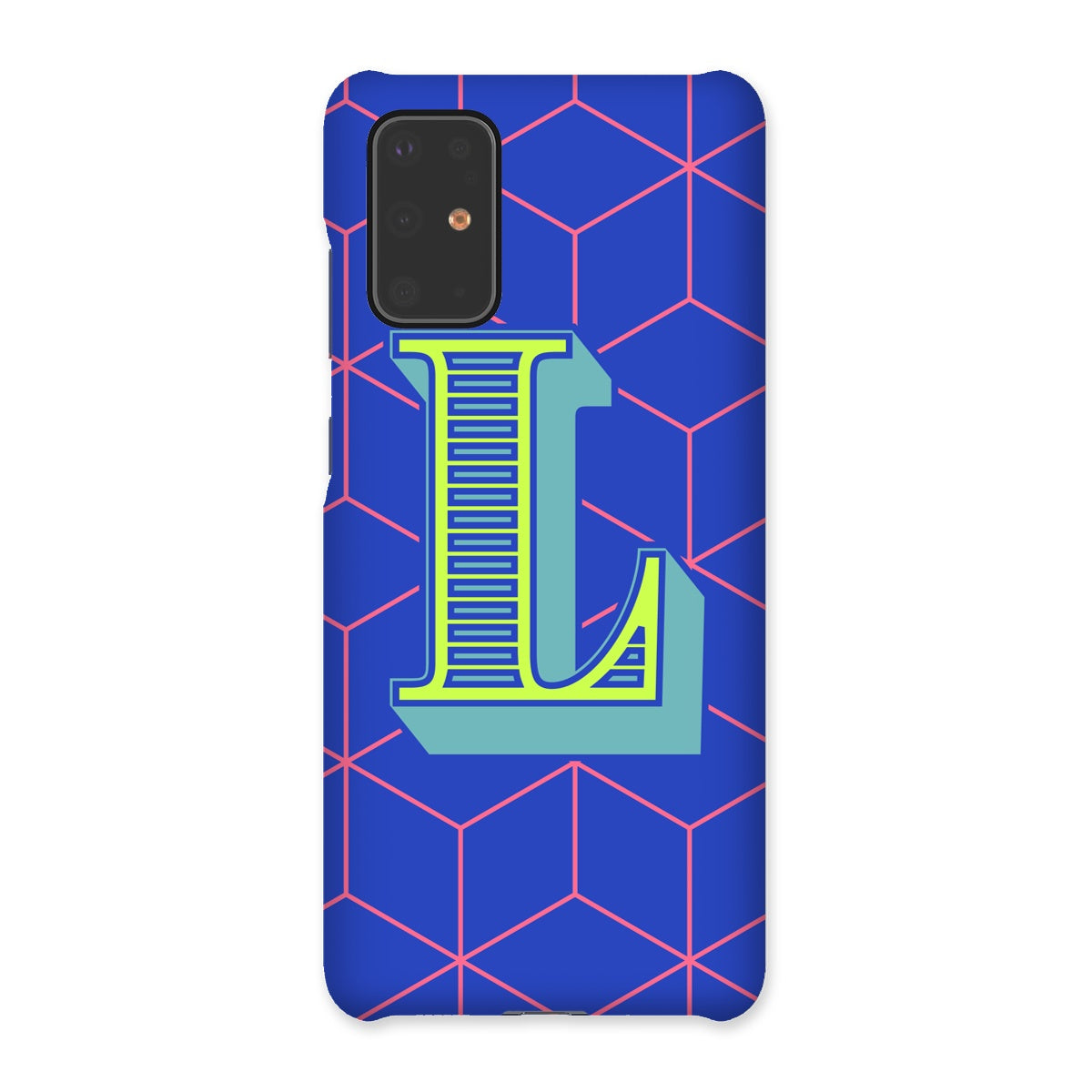 Blue Geo Alphabet Snap Phone Case