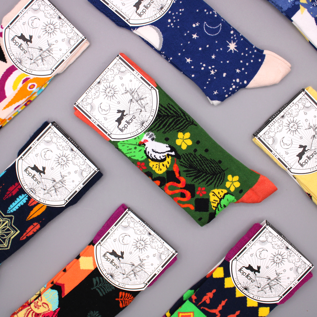 Hop Hare Bamboo Socks - Bali Jungle