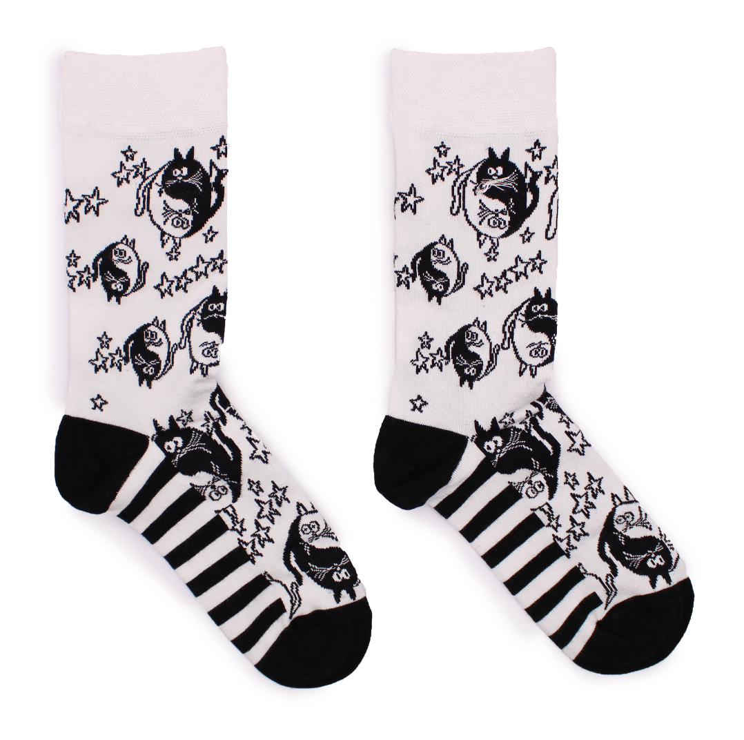 Hop Hare Bamboo Socks - Ying Yang Cats