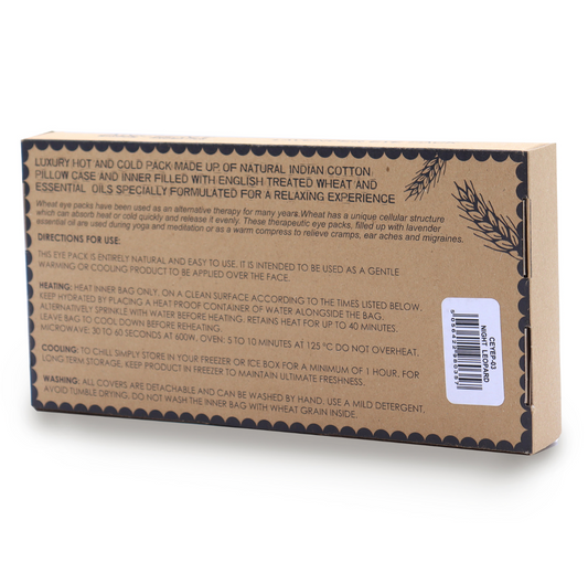 Lavender Natural Cotton & Juco Eye Pillow - Night Leopard