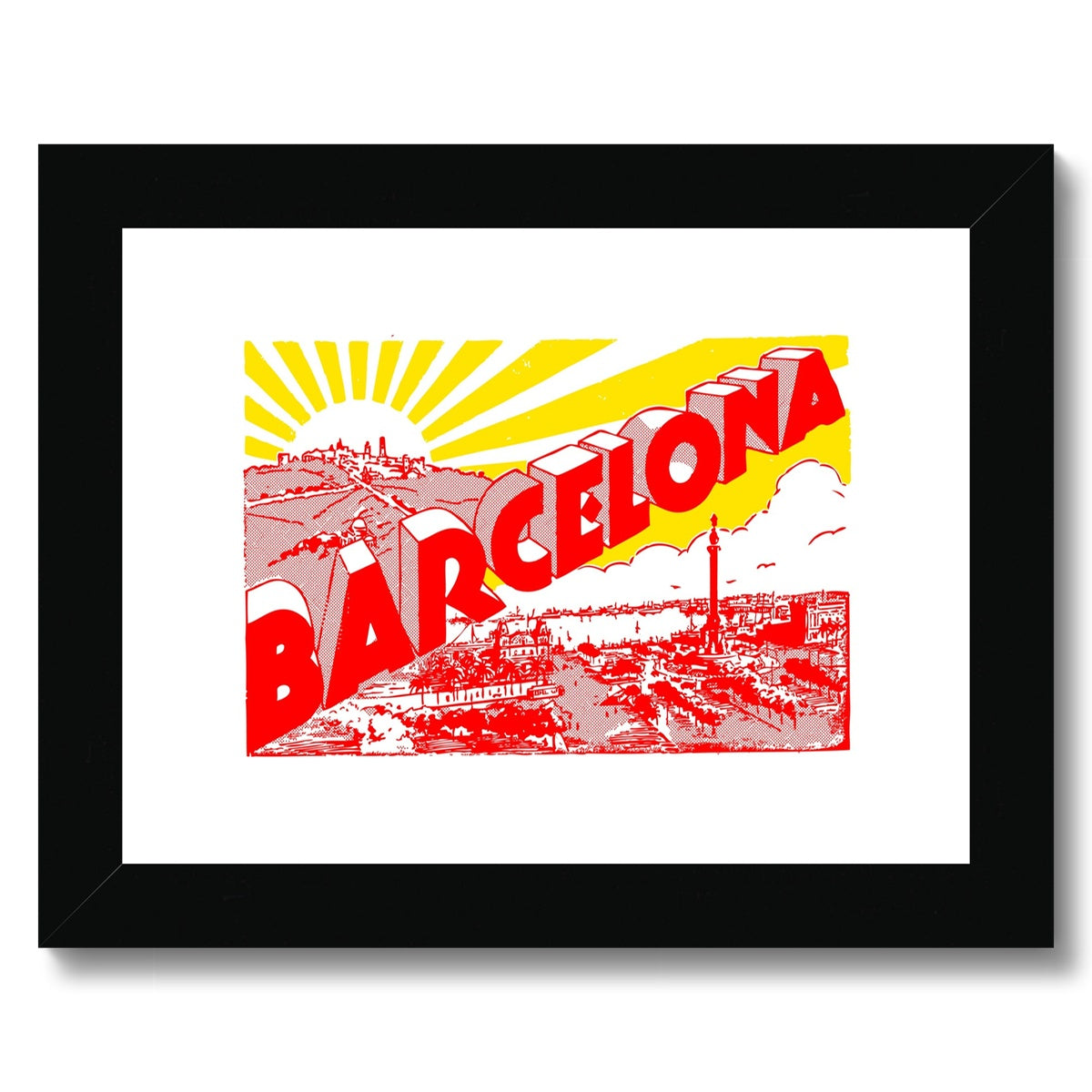 Barcelona Framed & Mounted Print