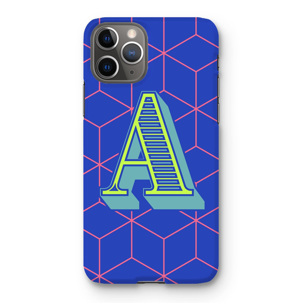 Blue Geo Alphabet Snap Phone Case