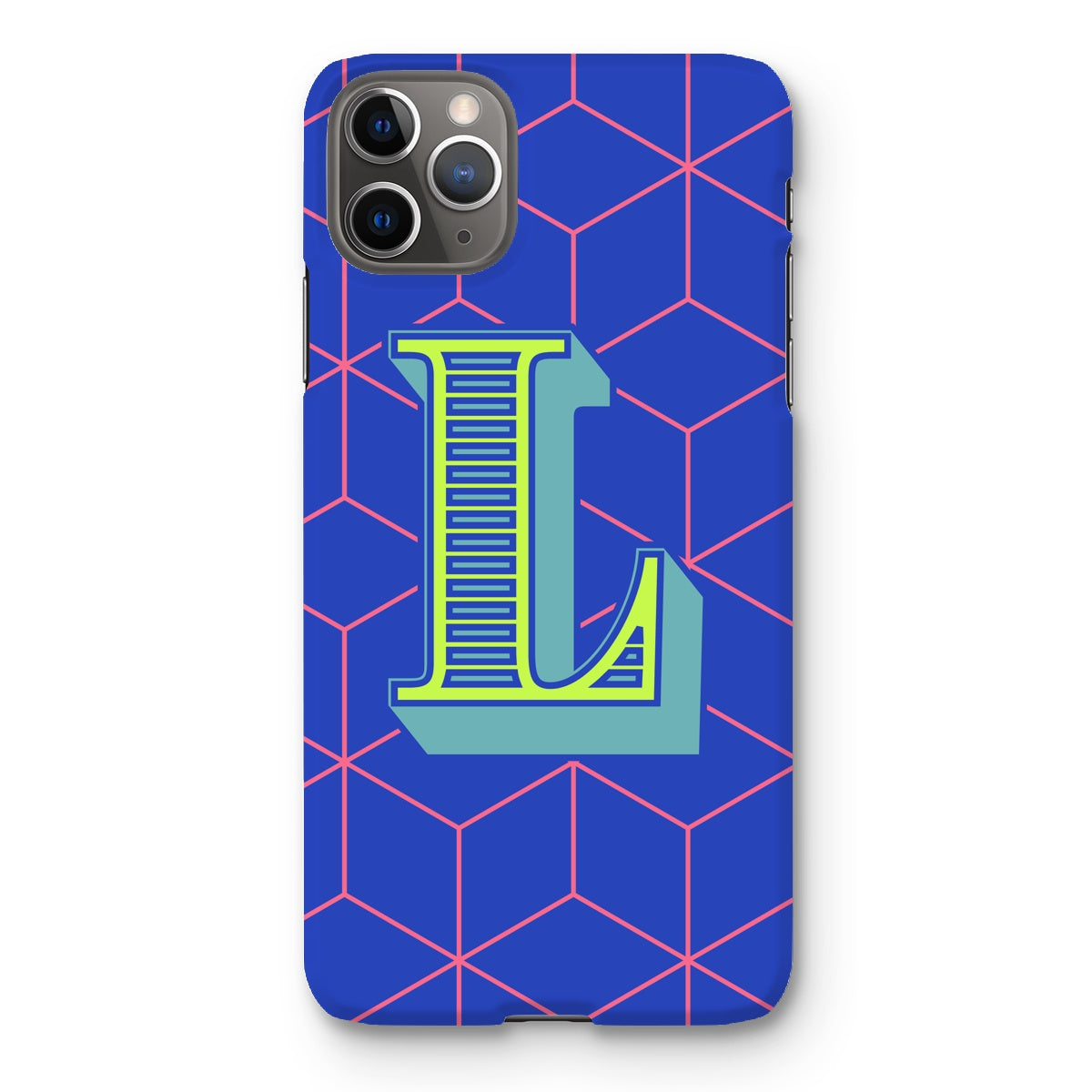 Blue Geo Alphabet Snap Phone Case