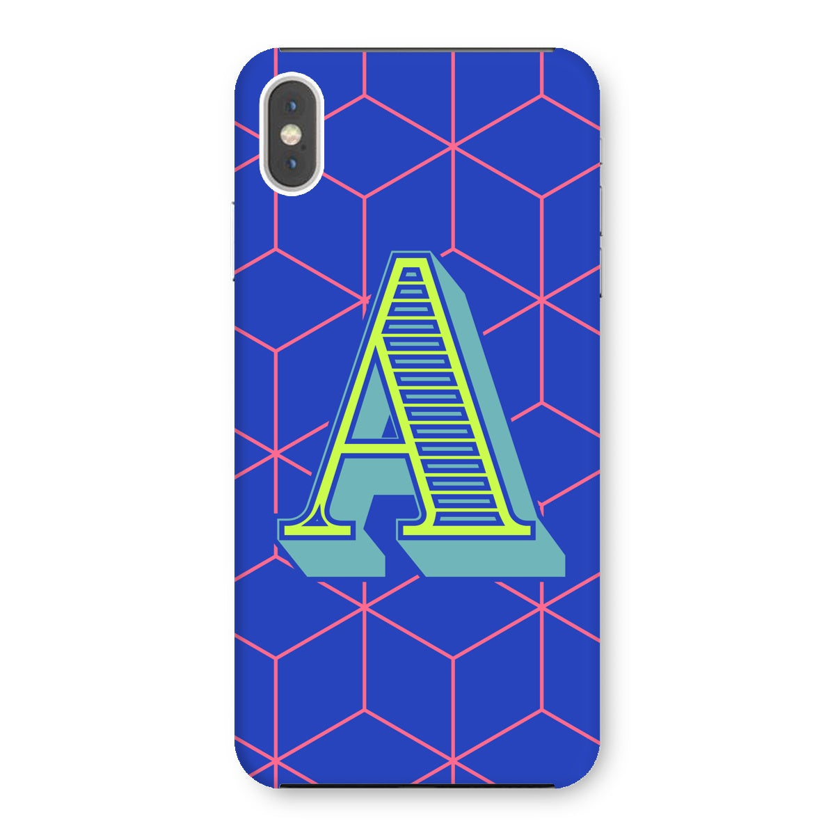 Blue Geo Alphabet Snap Phone Case