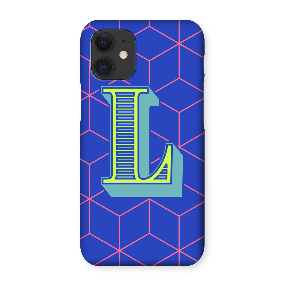 Blue Geo Alphabet Snap Phone Case