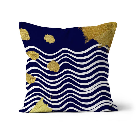 Gold & Navy Modern Cushion