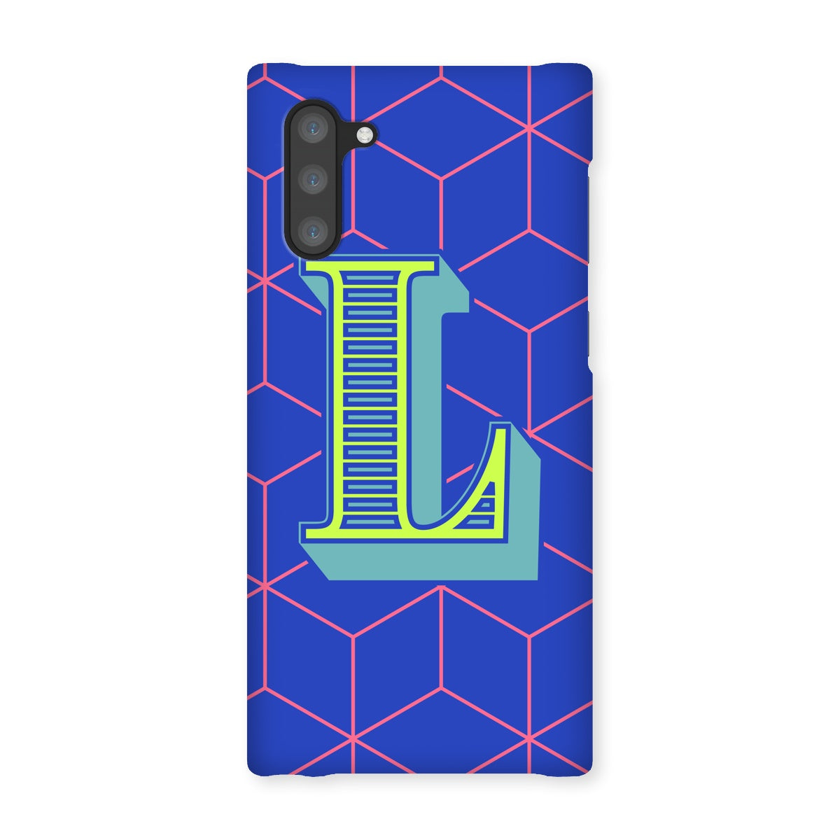Blue Geo Alphabet Snap Phone Case
