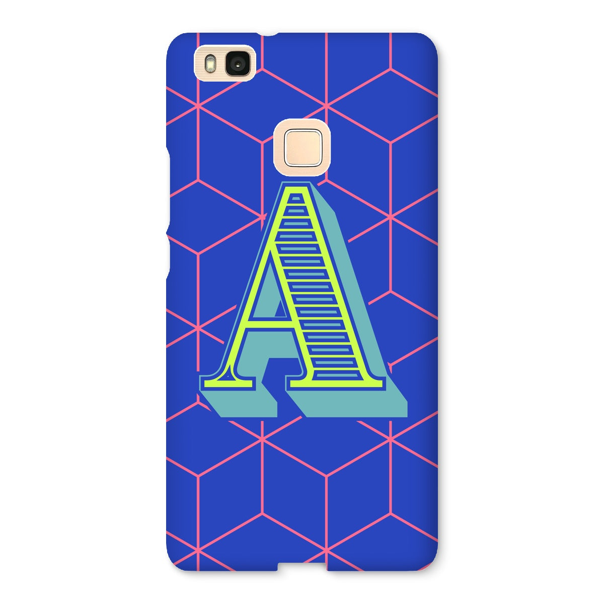 Blue Geo Alphabet Snap Phone Case